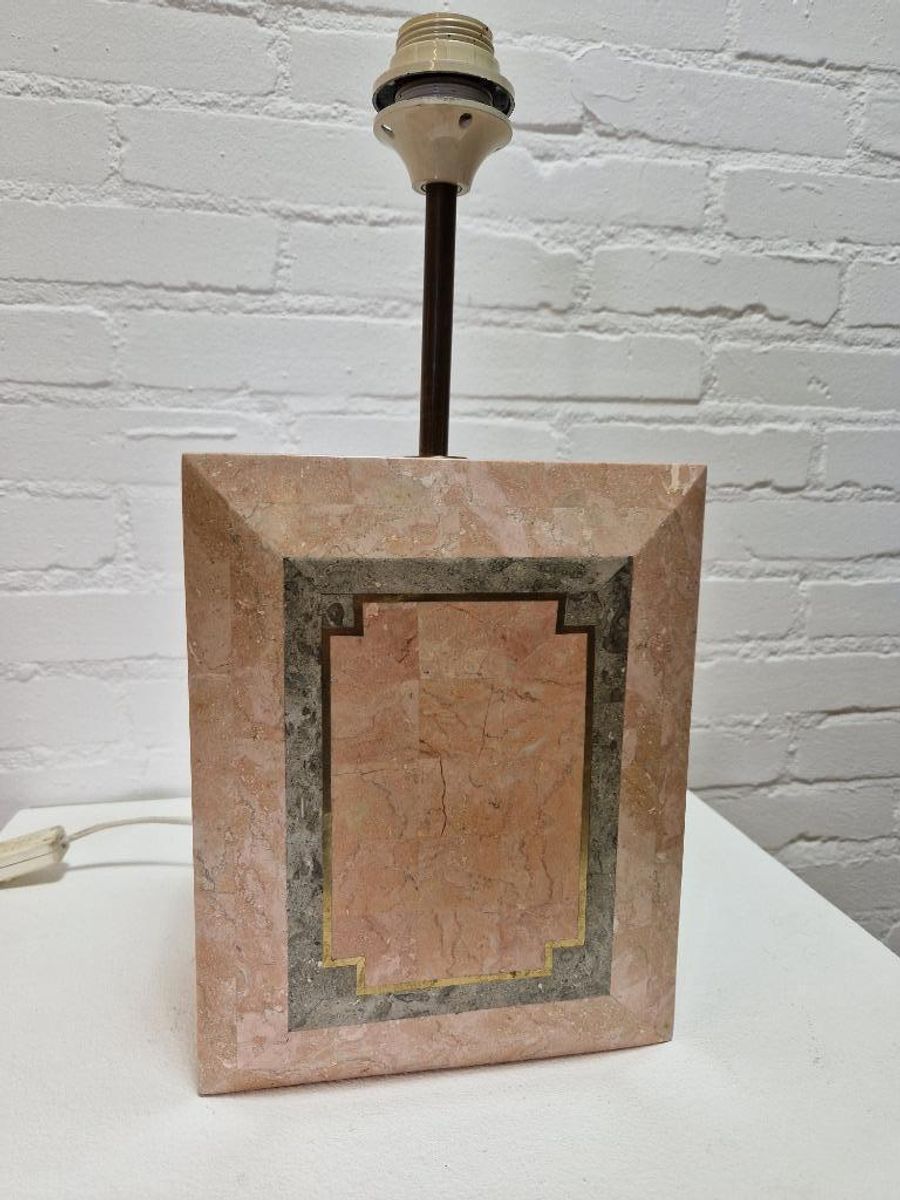Vintage Roze Marmeren Lamp image 5