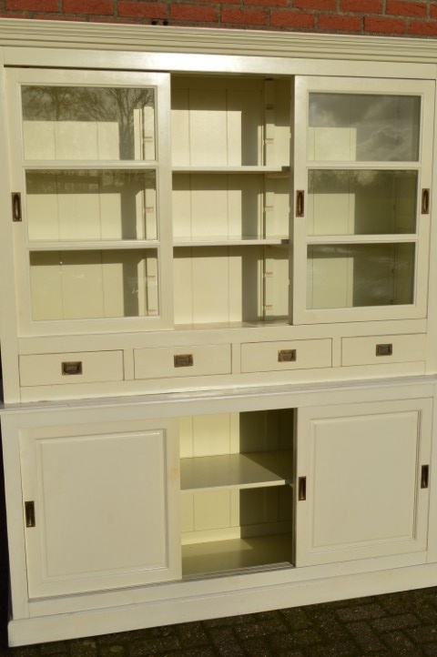 Witte Vitrine Servies Kast image 8