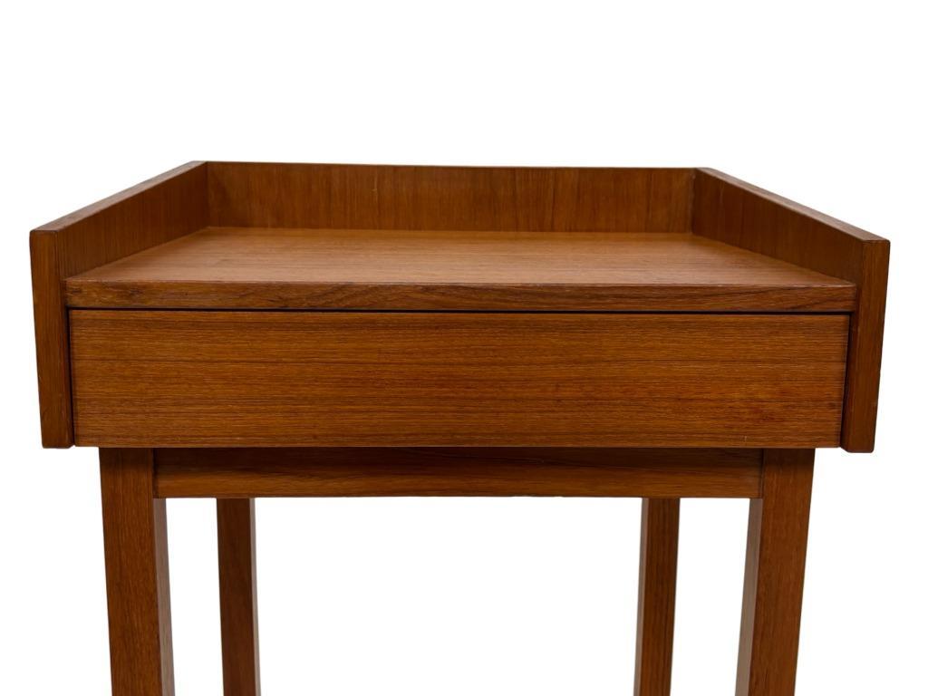 Vintage Teakhouten Bijzettafel Nachtkastje 60's Teak image 13
