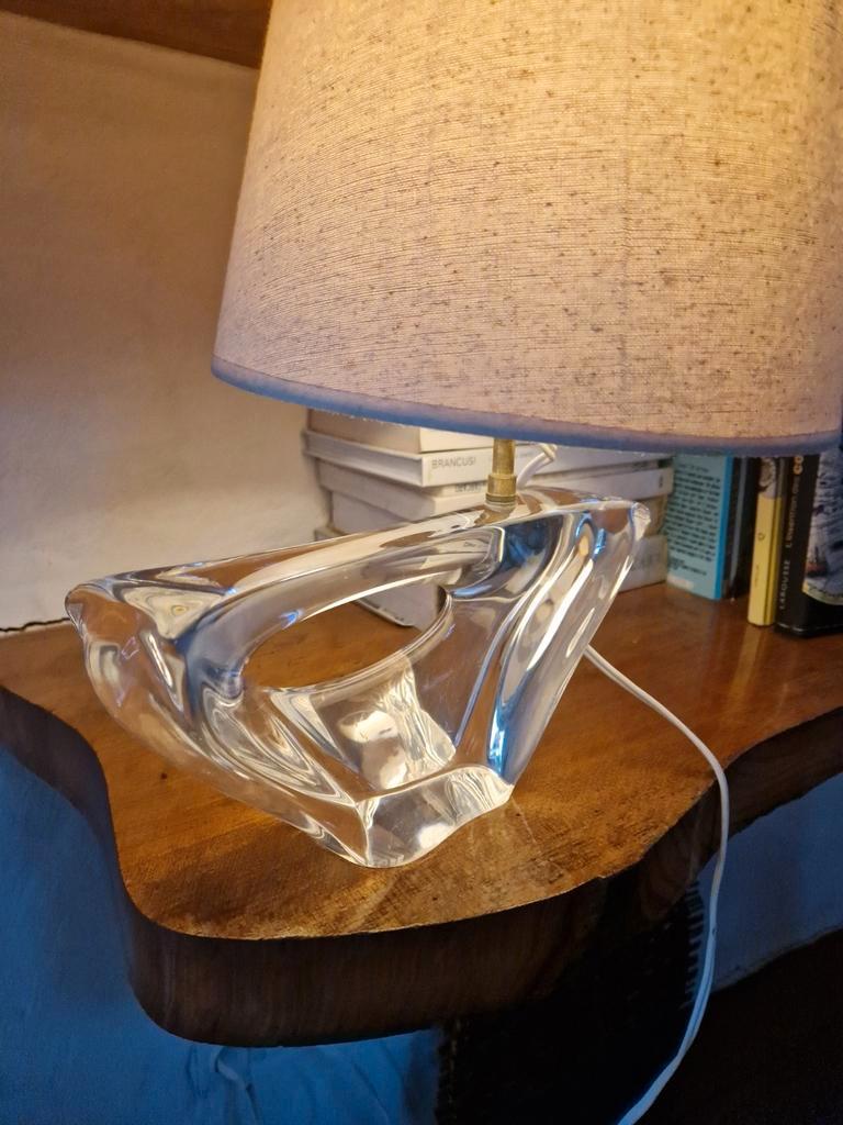 Vintage Tafel Lamp Kristal Daum Zeilboot Vintage Tafel Lamp image 4