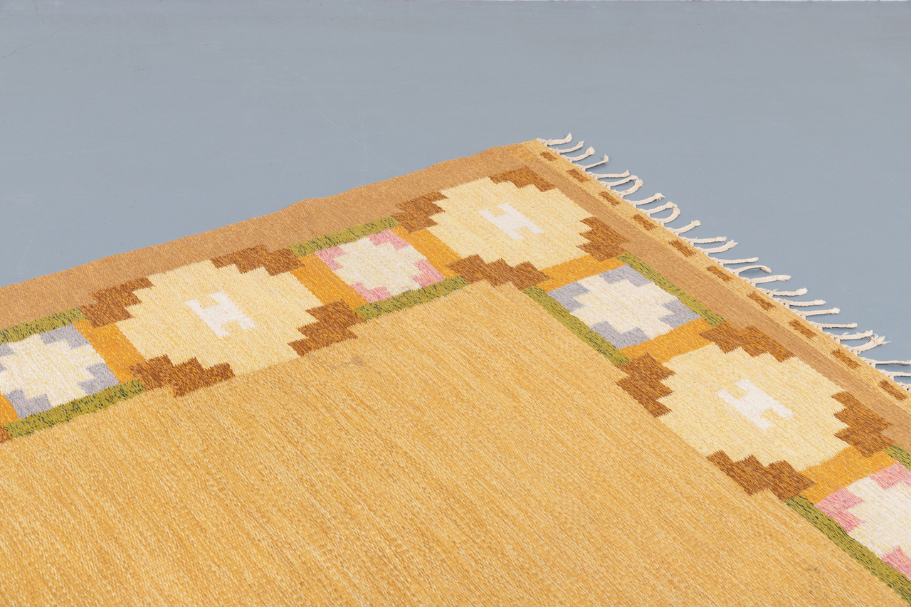 Vintage Doris Leslie Blau Collection Flat-weave Rug / Tapijt / Vloerkleed By Ingegerd Silow, Sweden image 6