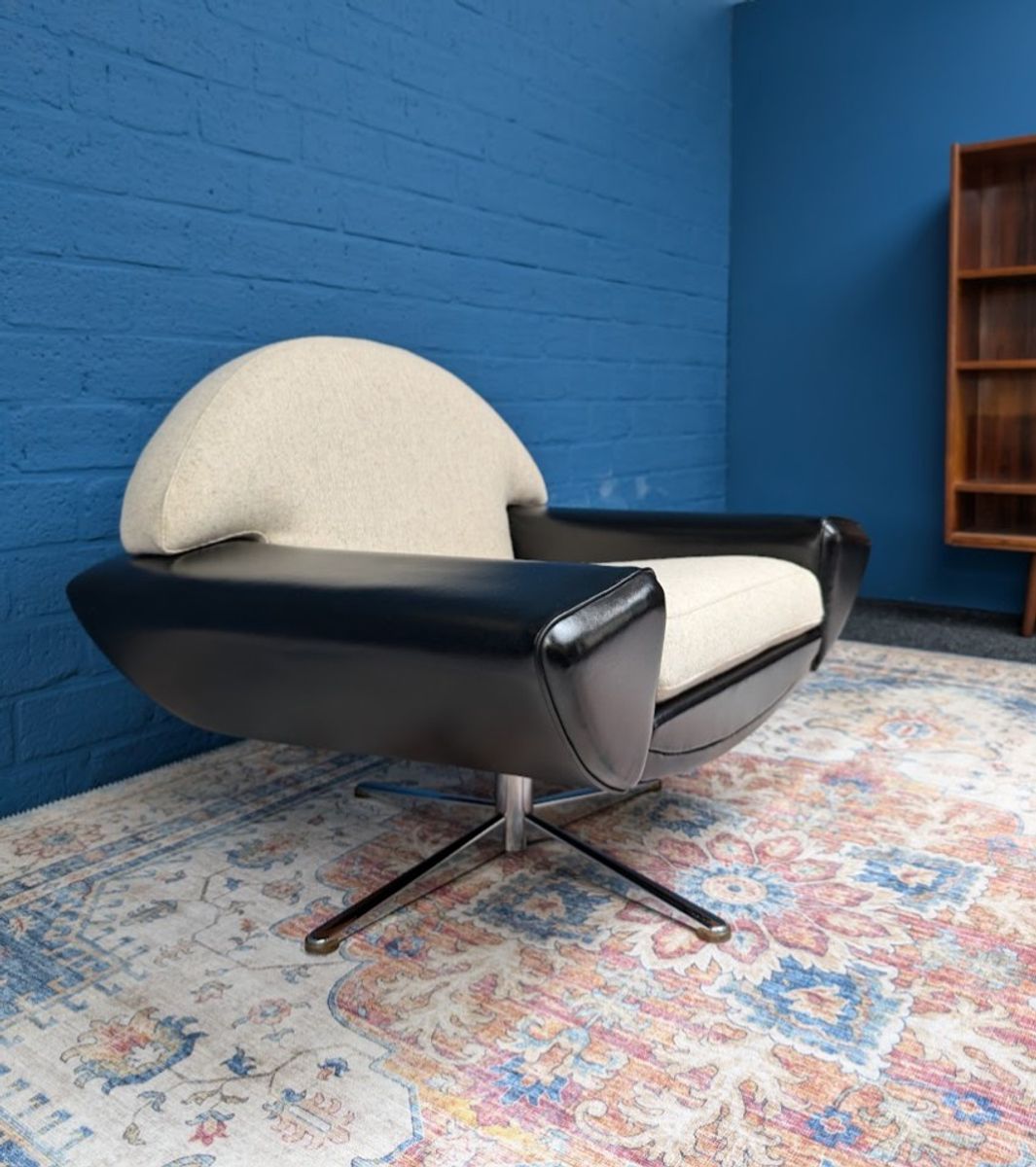 Vintage Deens Design Draaifauteuil, Johannes Andersen Midcentury Design image 9