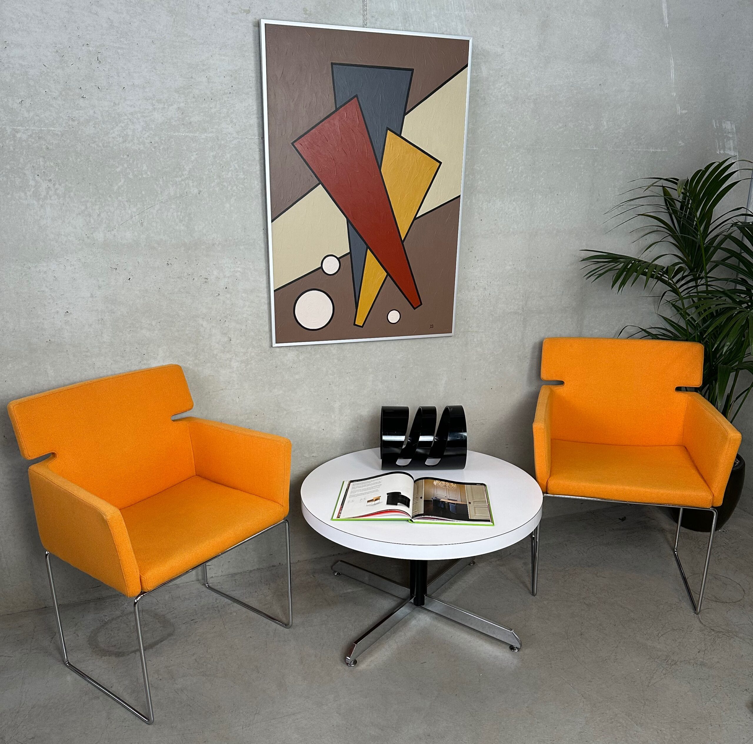 2x Vintage Design ‘key-s’ Fauteuils – Arnold Merckx – Artifort image 3