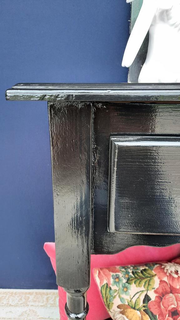 Zwarte Grenen Vintage Sidetable, Landelijke Houten Tafel image 4