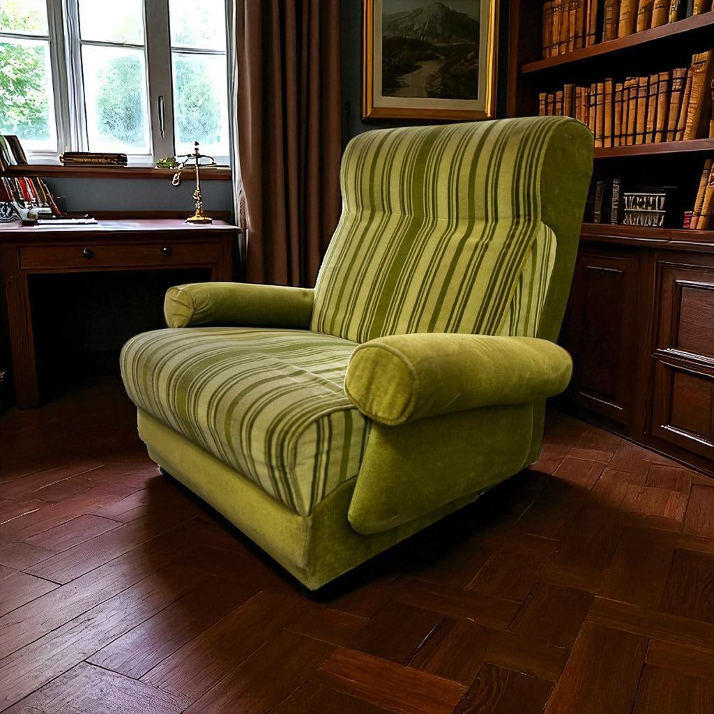 Vintage Groene Eenzit / Zetel / Fauteuil image 2