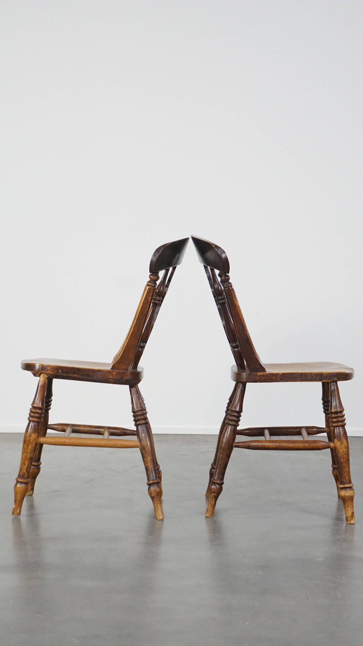 Set Van 2 Antieke Eetkamerstoelen Uit Midden 19E Eeuw image 5