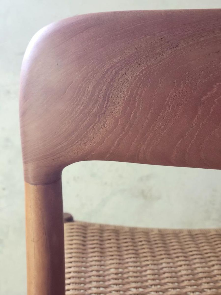 Set Van Zes Model 75 Stoelen In Teak Van N.o. Moller image 12