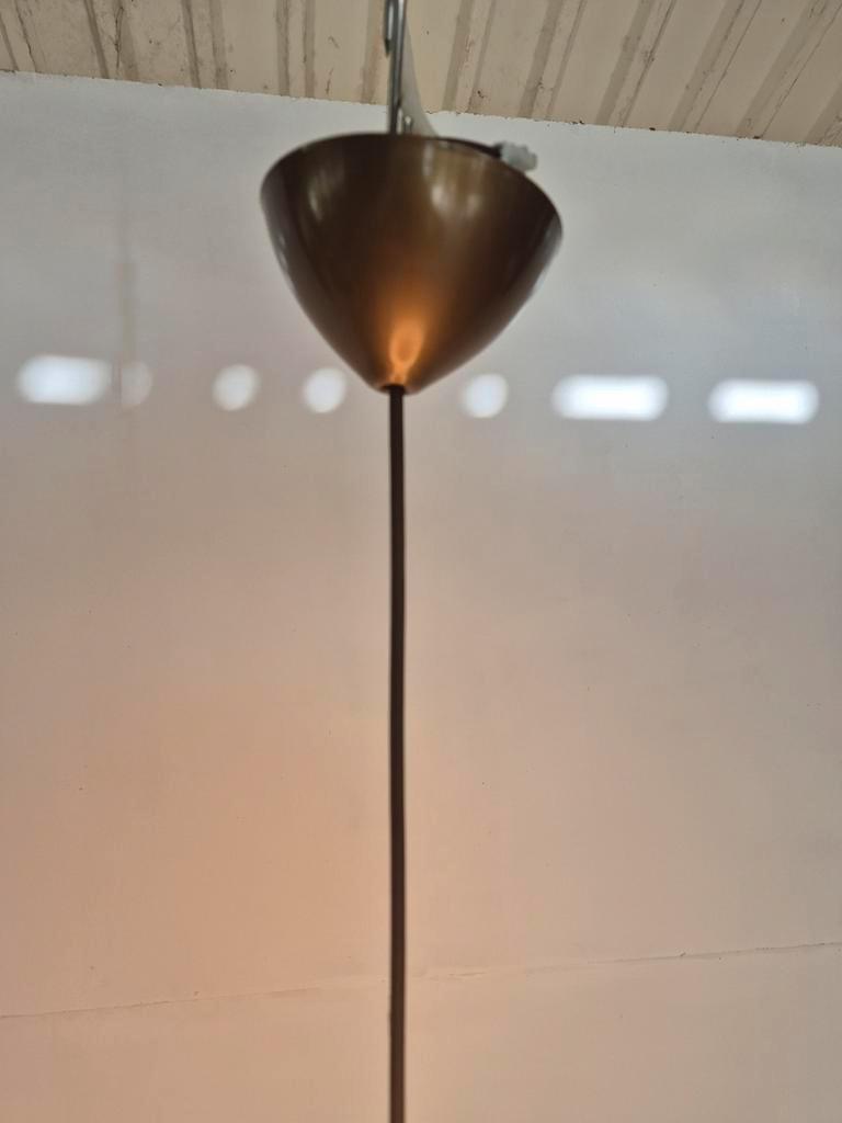 Vintage Opaline Space Age Lamp Met Gouden Randen Globe image 7