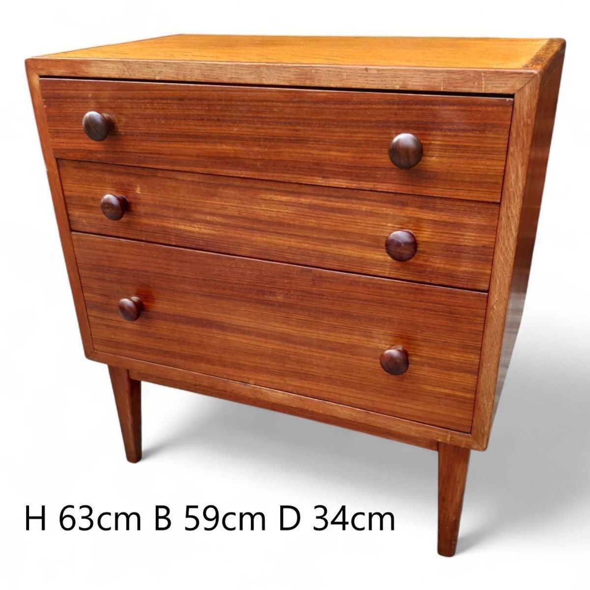 Vintage Design Ladekastje, Massief Hout H63b59d34cm image 18