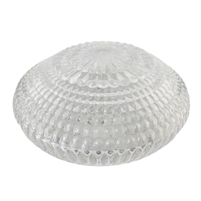 Mid-century Ronde Glazen Plafondlamp Bubbelglas 1960’s image 5