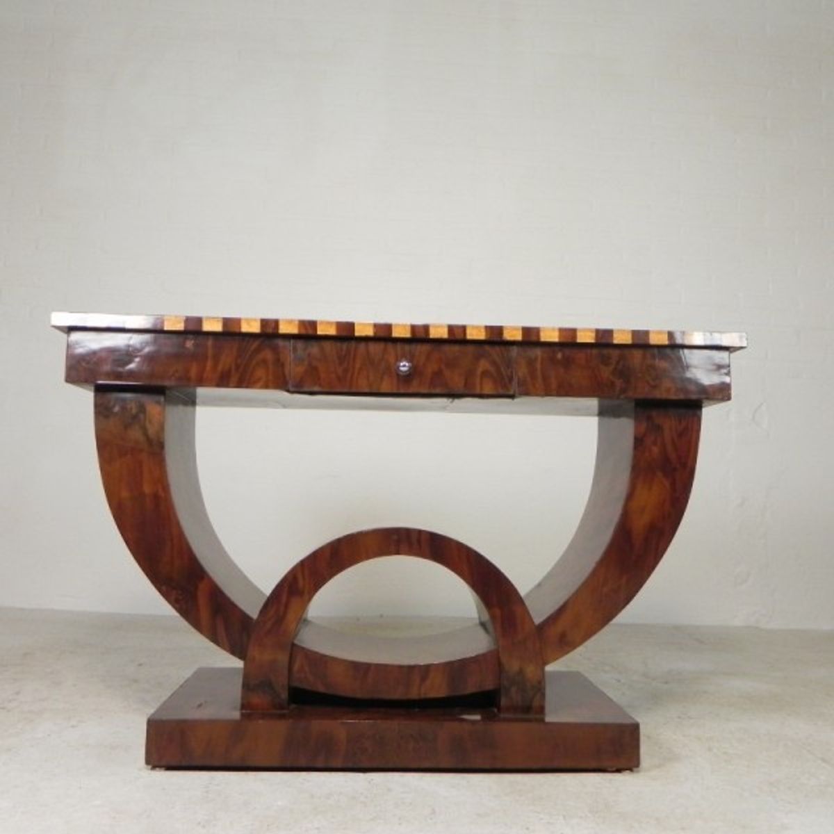 Art Deco Stijl Consoletafel Met Verschillende Soorten Ingelegd Hout image 7