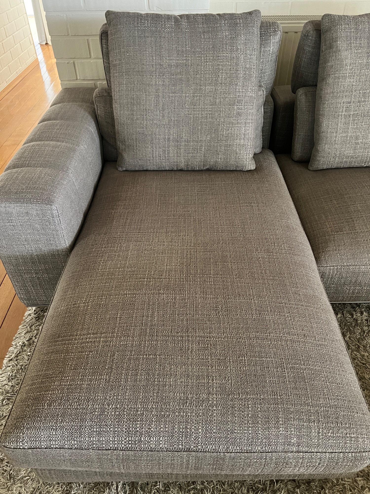 Voor De Snelle Beslissers ! Minotti Freeman Sofa Stof Cat H Bright 066 Bronze– Topstaat – Aankoopprijs €16.382 (mei 2024) image 5