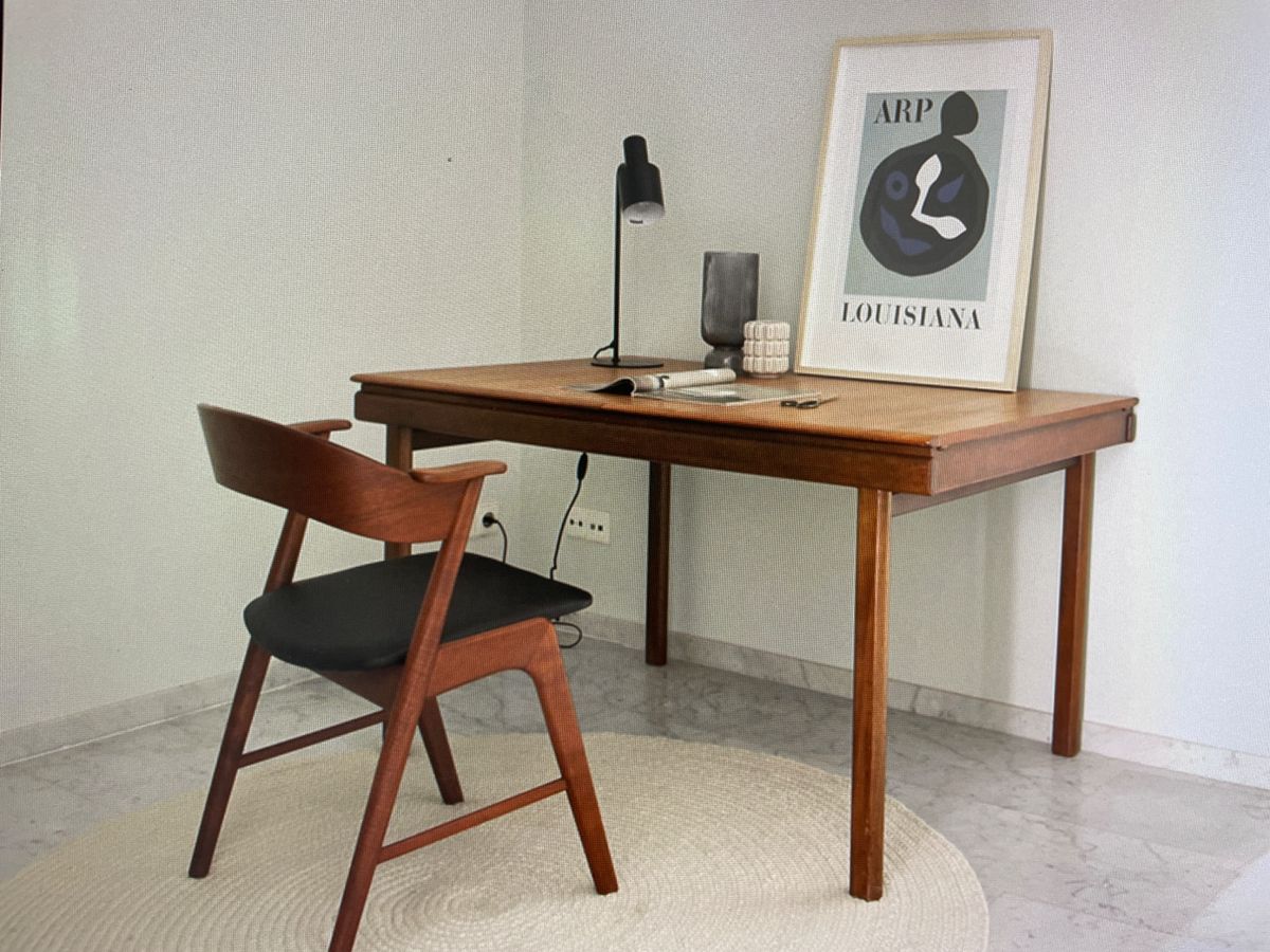 Eettafel | Teak | Jaren 60 | Verlengbaar image 8