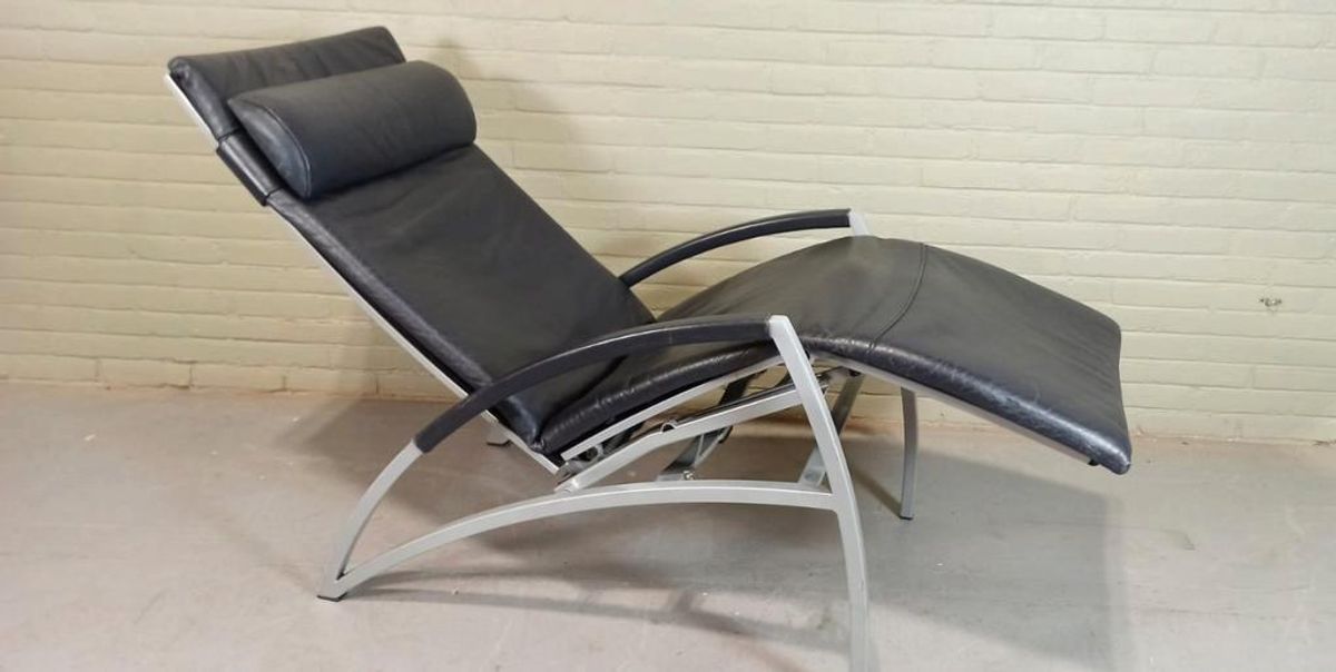 Vintage Interprofil 'pax' Design Leren Recliner Fauteuil image 2