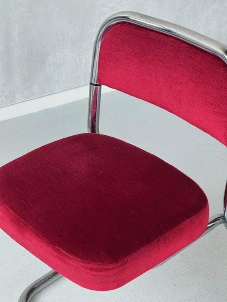 Jaren 70 Eetkamerstoel Vintage Eettafelstoel Retro Rood image 3