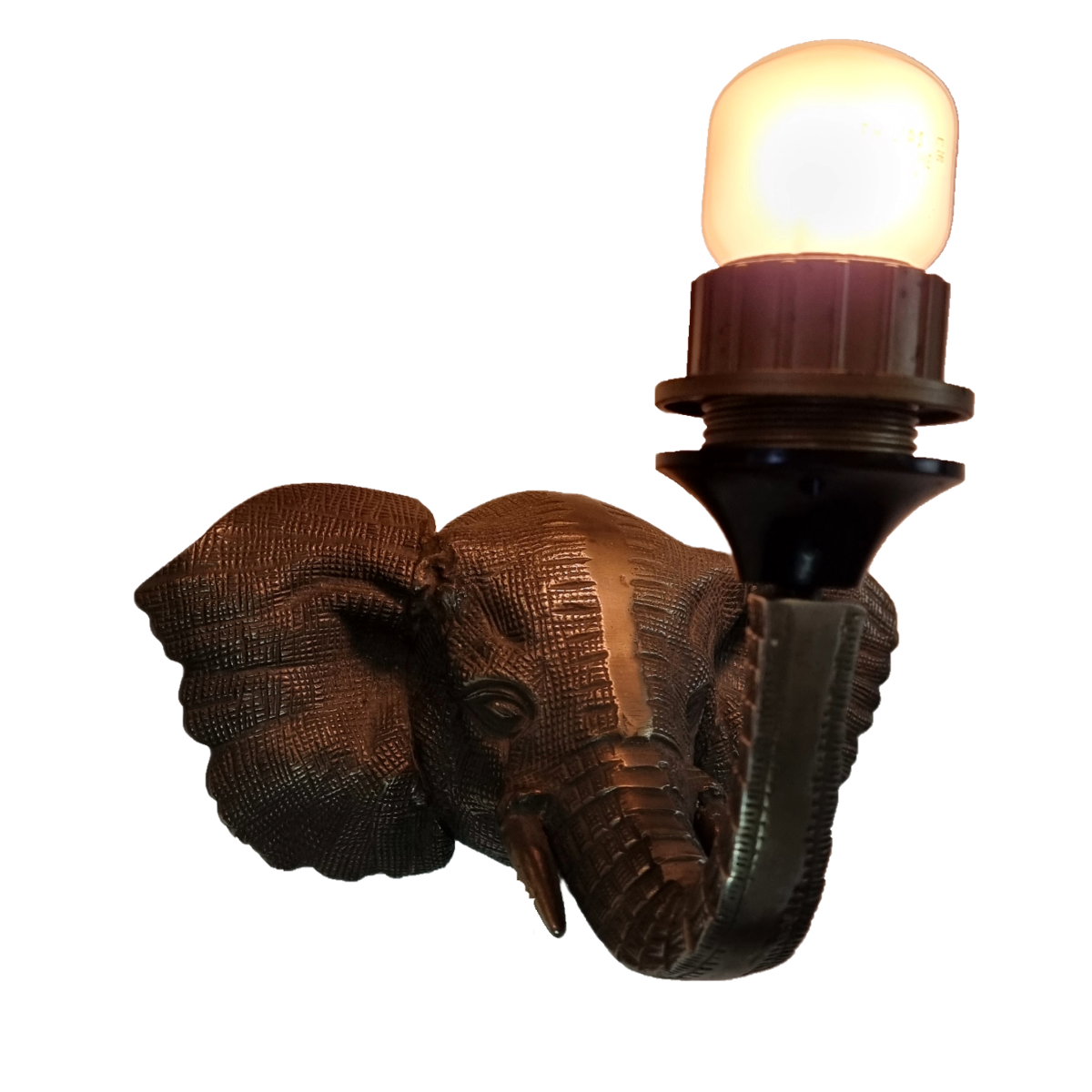 Olifanten Wandlamp Massief Messing image 5
