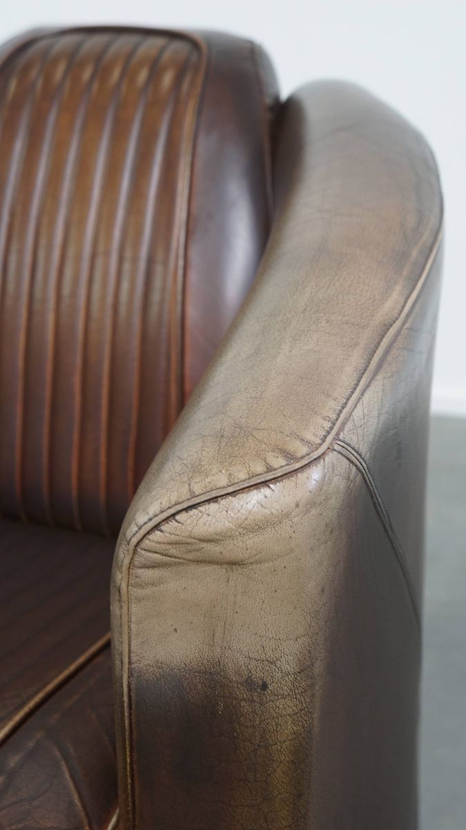 Unieke En Tijdloze, Exclusieve Rundleren Delta Chesterfield Aviator Fauteuil Met Een Mooie Kleure image 11