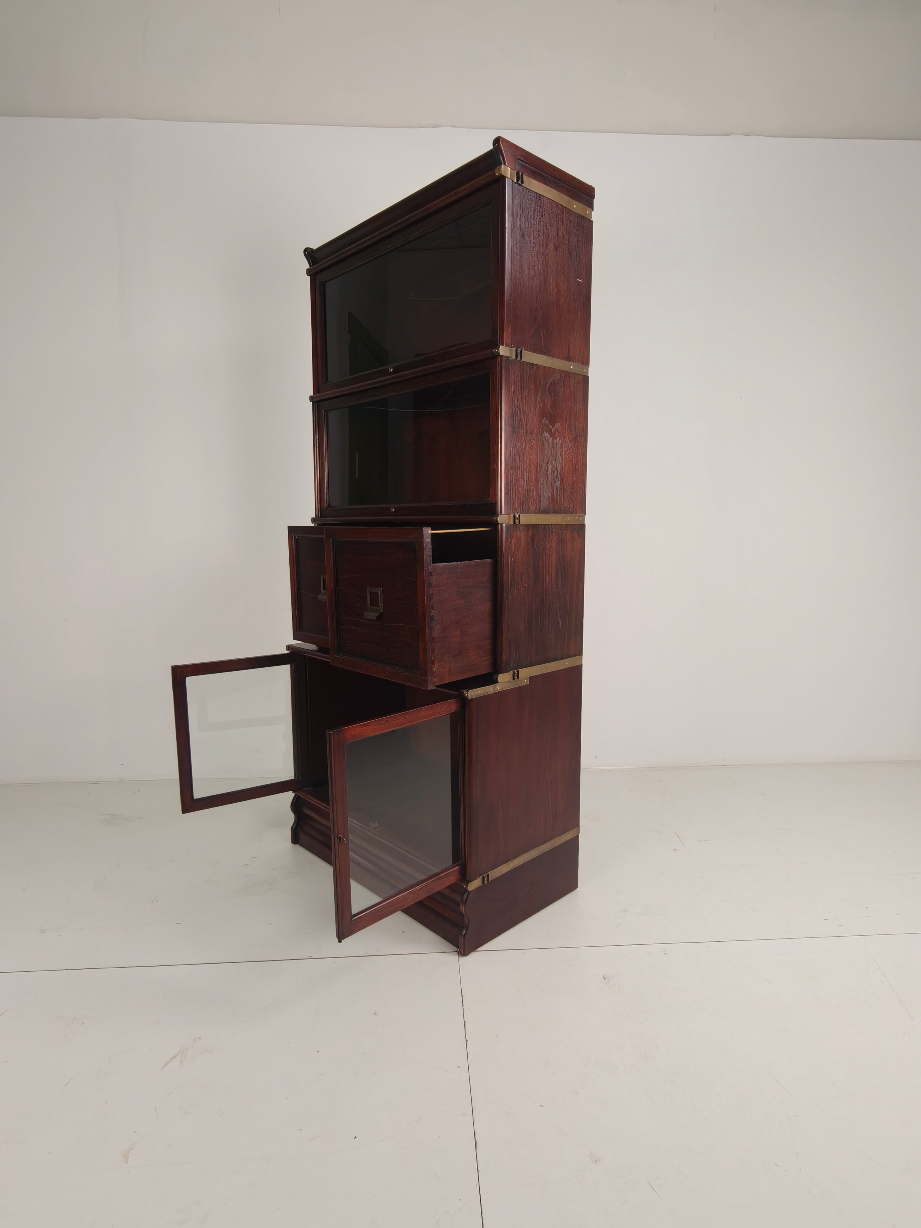 Engelse Mahoniehouten Boekenkast – Globe-stijl – Modulair – Eind 20e Eeuw image 3