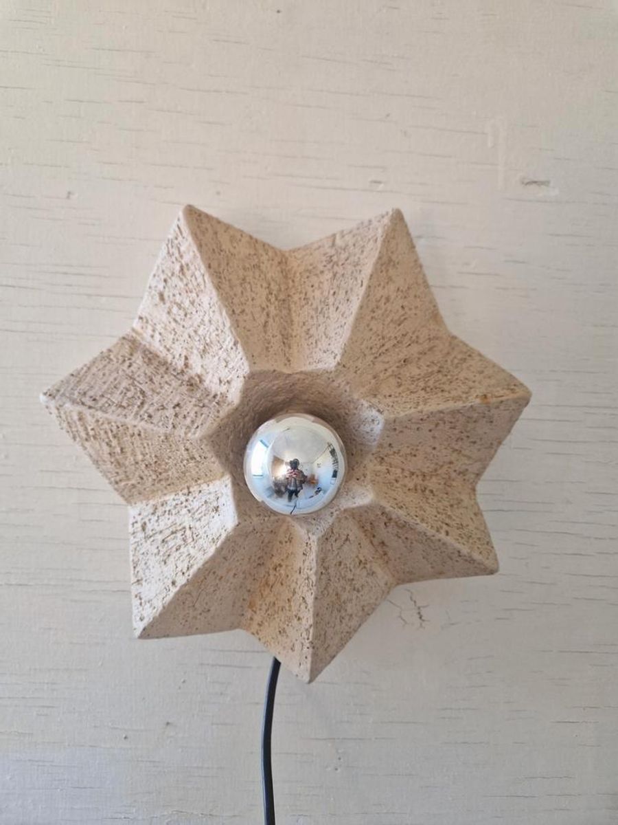 Vintage Keramiek Stervorm Wandlamp Jaren 70 Design. image 6