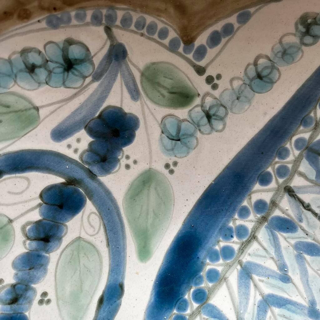 Handmade Gesigneerde Keramiek Schaal Pauw Vintage image 9