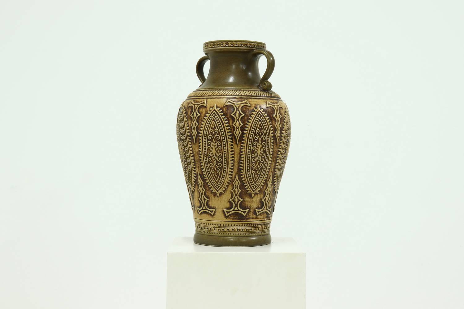 Xl Jasba Vase In Earth Tones 1960s image 3