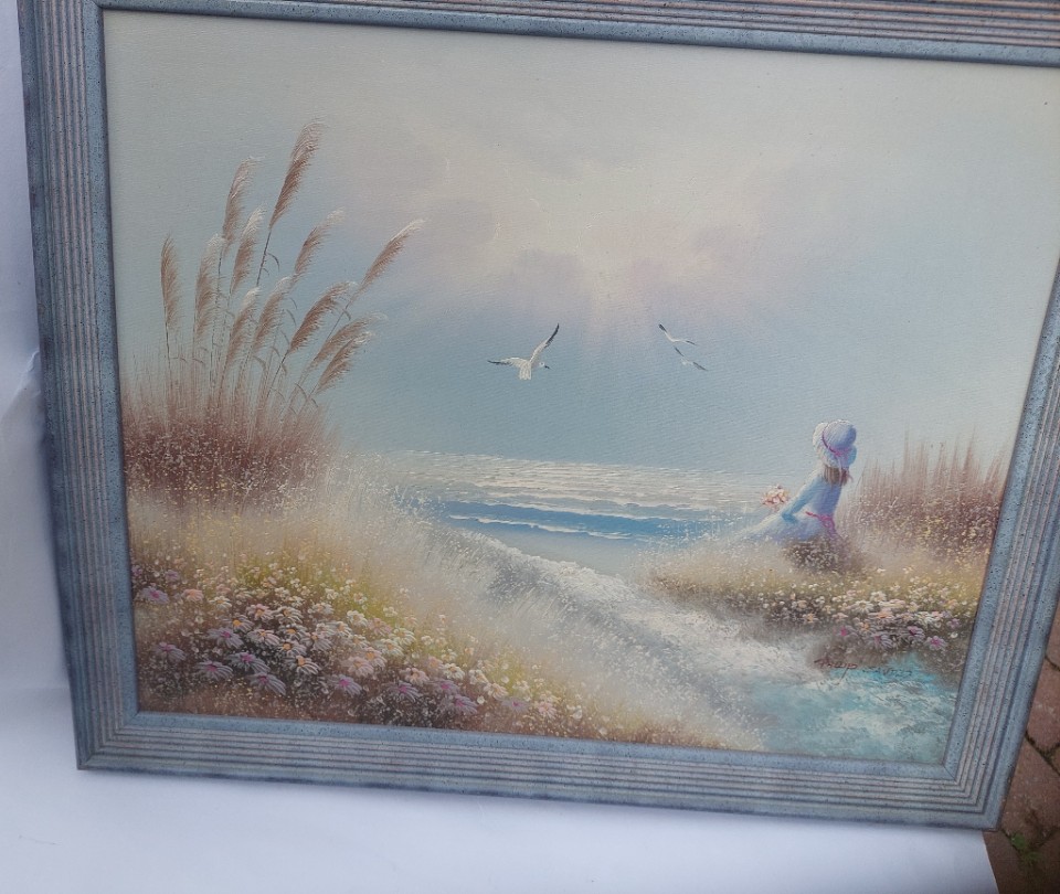 Vintage Origineel Schilderij.olieverf Op Panel Ingelijst Met Ophangsysteem . Philip Sandez... image 7