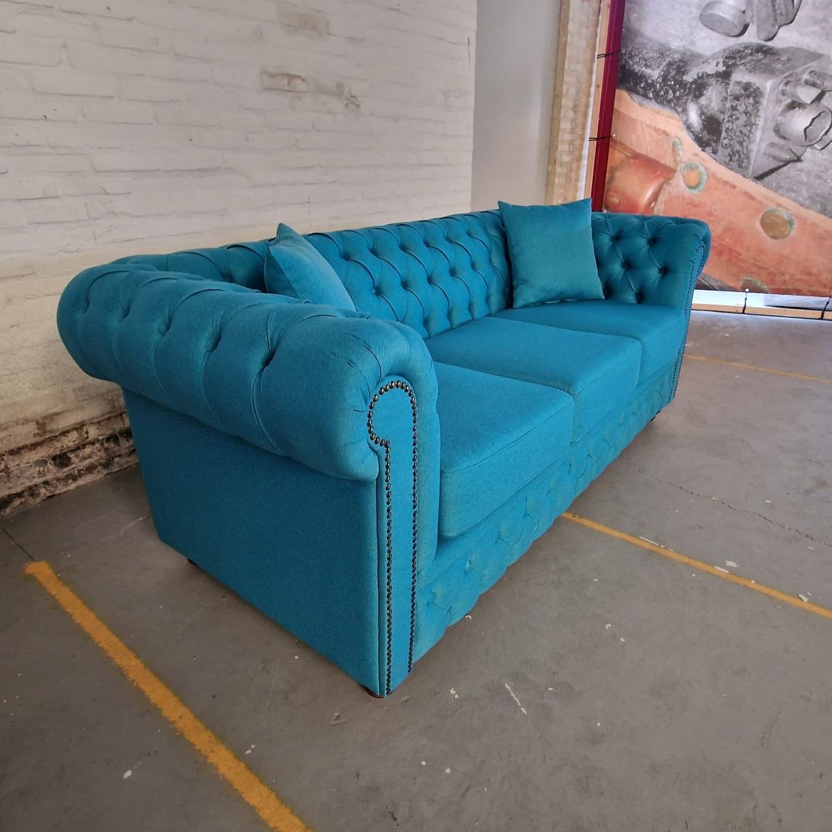 Chesterfield Bank Bahama Oceaanblauw (3-zits) image 3