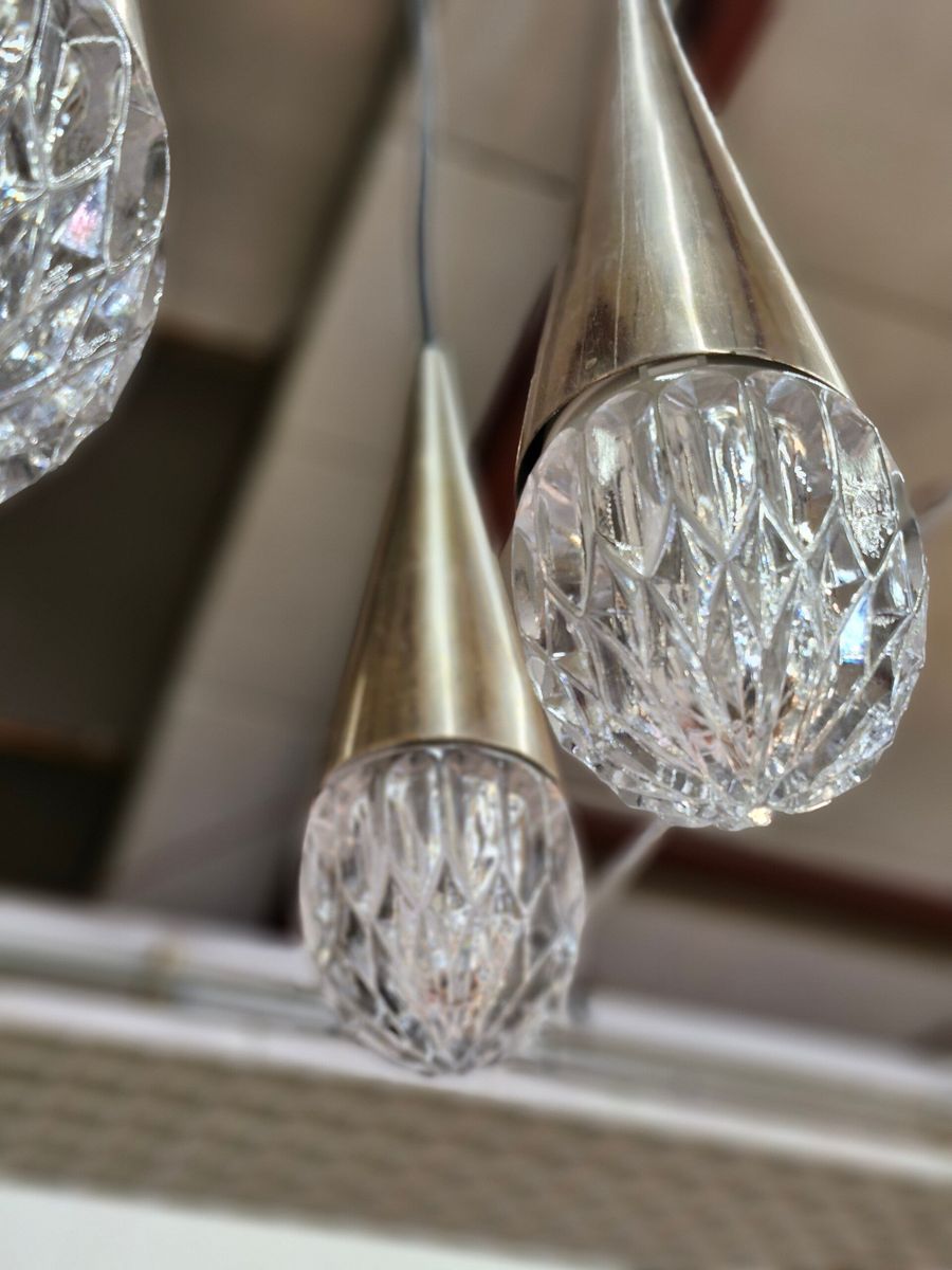 Vintage Hanglamp / Luster Iceglas Kaiser Leuchten image 6