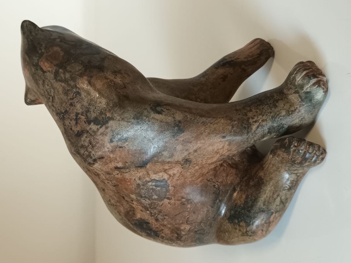 Bronzen Zittende Beer Pierre Chenet image 3