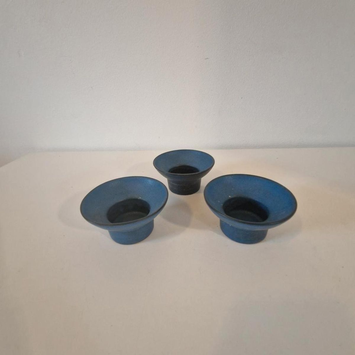 3 Vintage Waxine Houders Keramiek Jaren 60 image 3