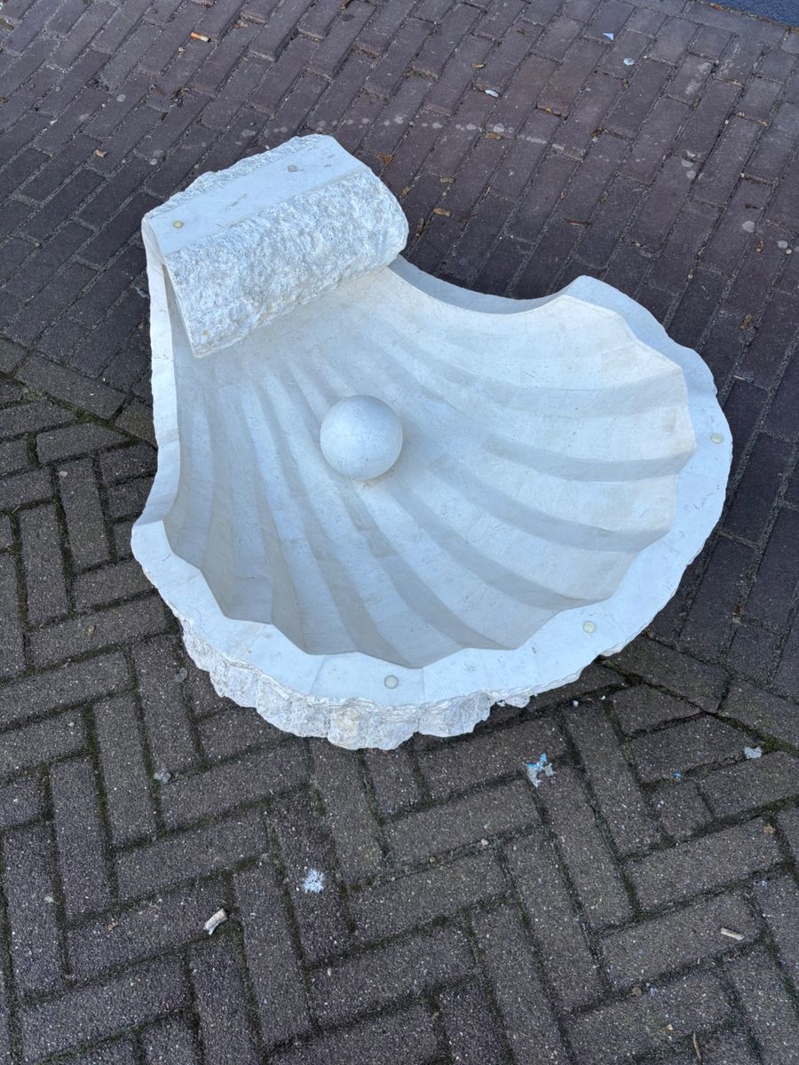 Vintage Parel Salontafel Van Fossielsteen image 9