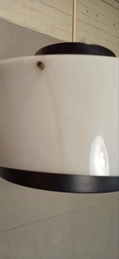 Vintage Mid Century Modern Hanglamp, Wit En Zwart image 16