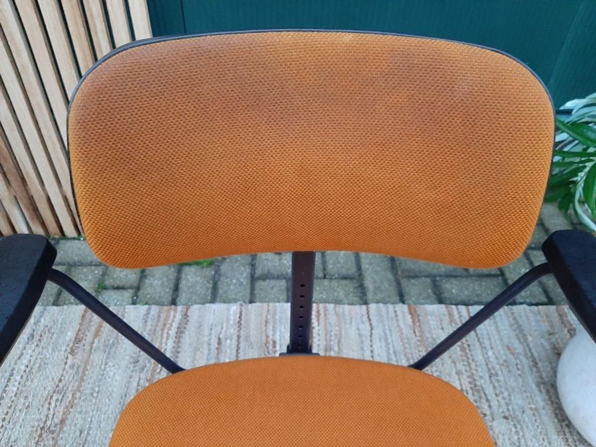 Vintage Bureaustoel Martin Stoll Retro Design Stoel Oker 70 image 11