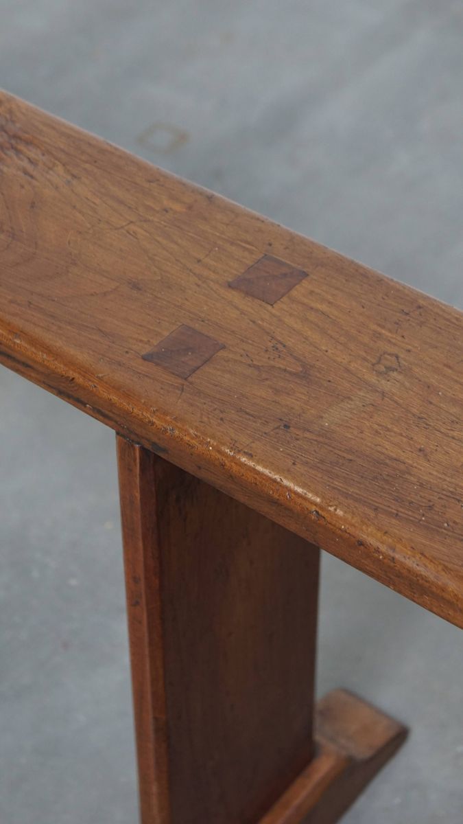 Stijlvolle Antieke Halbank/ Bank Voor Aan De Eettafel Met Een Tijdloze Uitstraling image 9