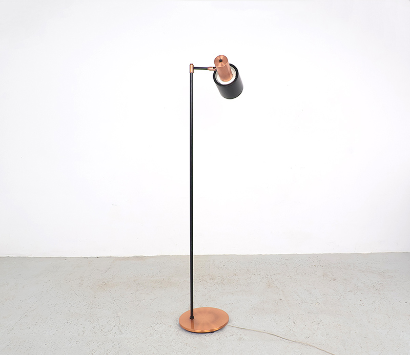 Fog En Morup Koperen Vloerlamp Studio, 1960s image 3