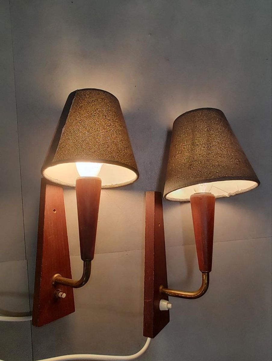 Set Teak Wandlampjes image 6