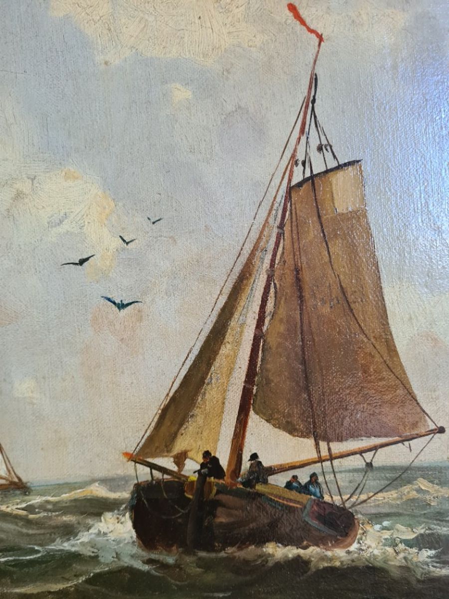 Zeegezicht - Schilderij Met Zeilboten - Van Dijk image 9