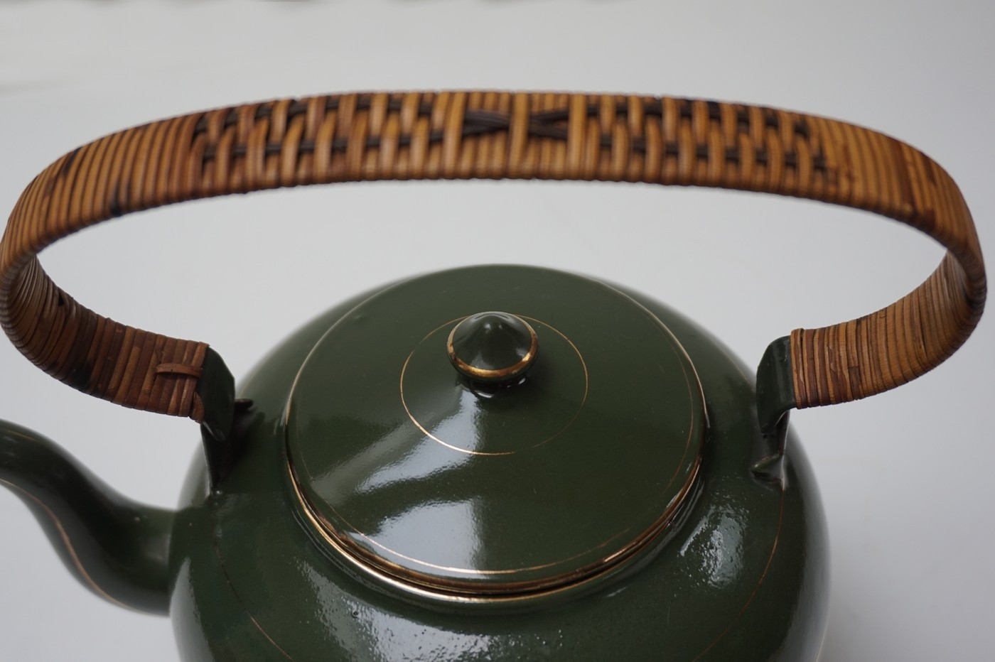 Groen Emaille Theepot/ Chocolade Ketel image 8