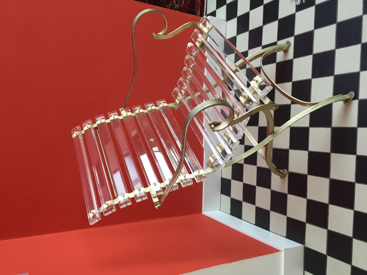 Prachtige Vintage Stoel In Acrylaat/plexi Met Mooie Gebogen Lijnen. image 9