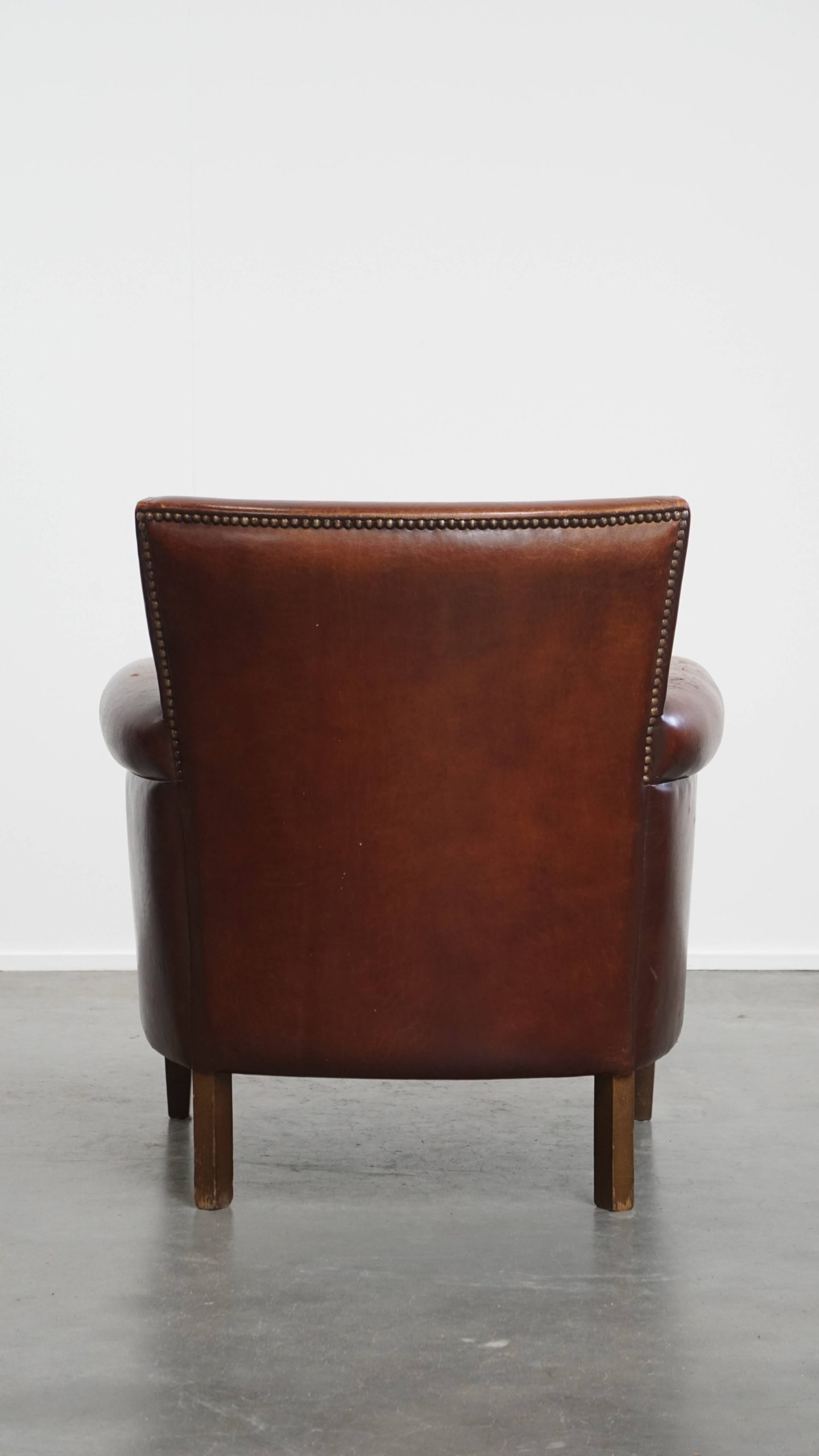 Karkatervolle Vintage Schapenleren Armchair/ Fauteuil Met Warme Kleuren En Een Mooi Patina image 5