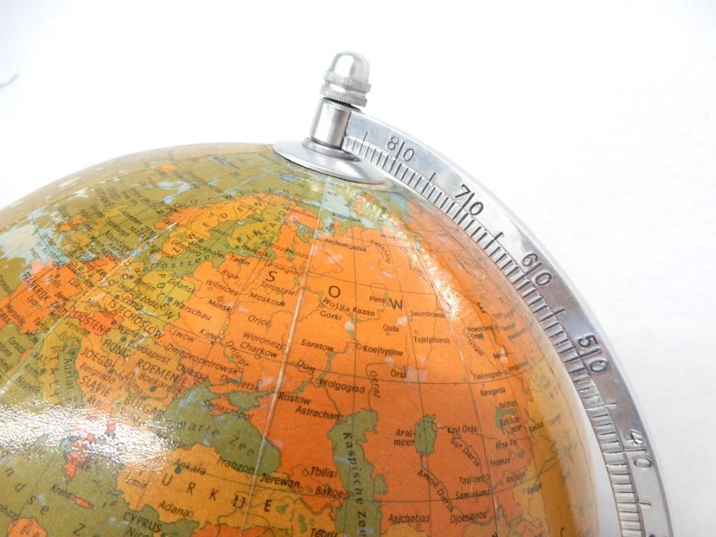 Retro Vintage Wereldbol Globe Lamp Tafellamp Klein Glas 1977 image 7