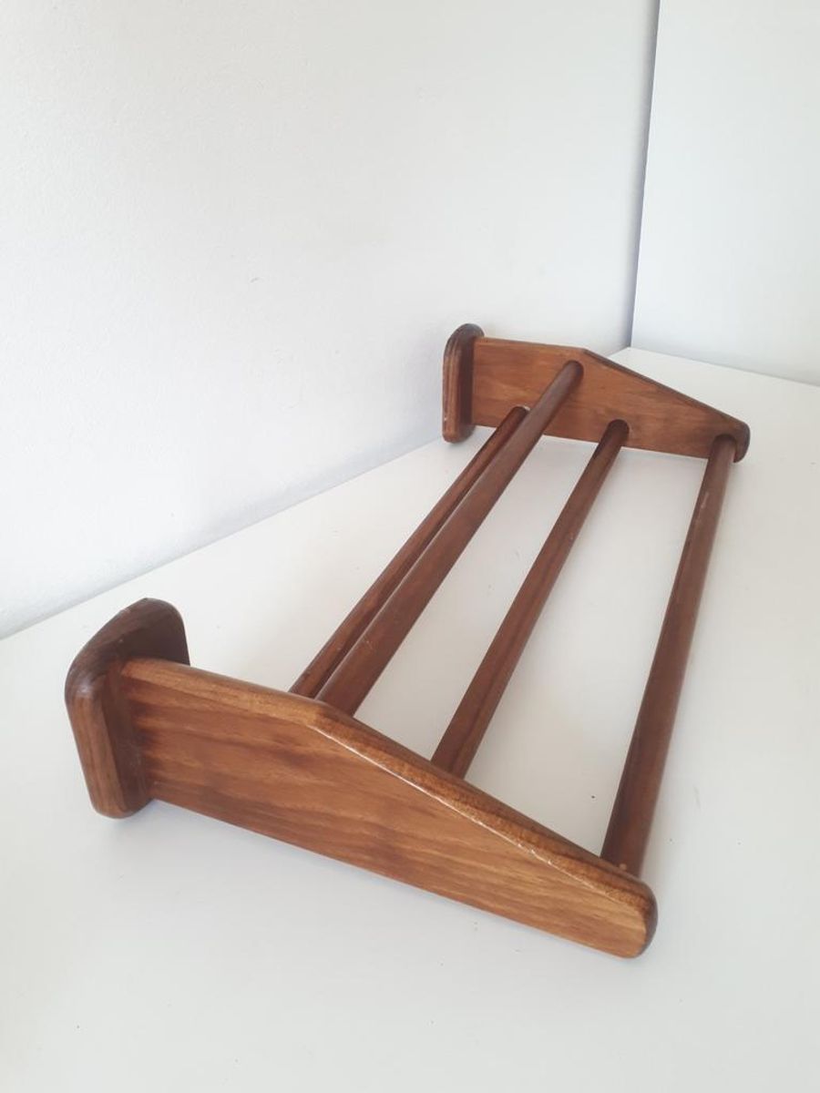 Vintage Pannerek Houten Keukenrek Piet Zwart Stijl image 2