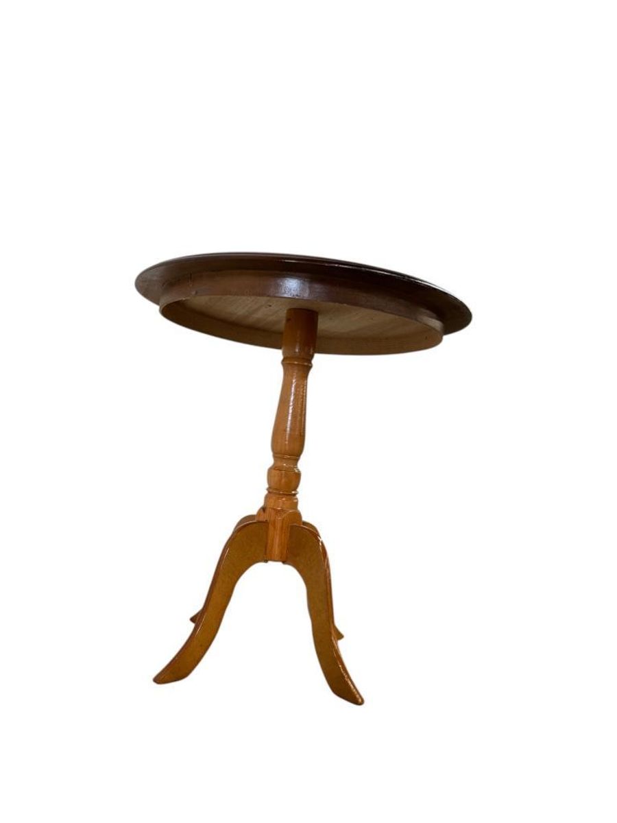 Vintage Rond Houten Bijzettafel / Sidetable image 9