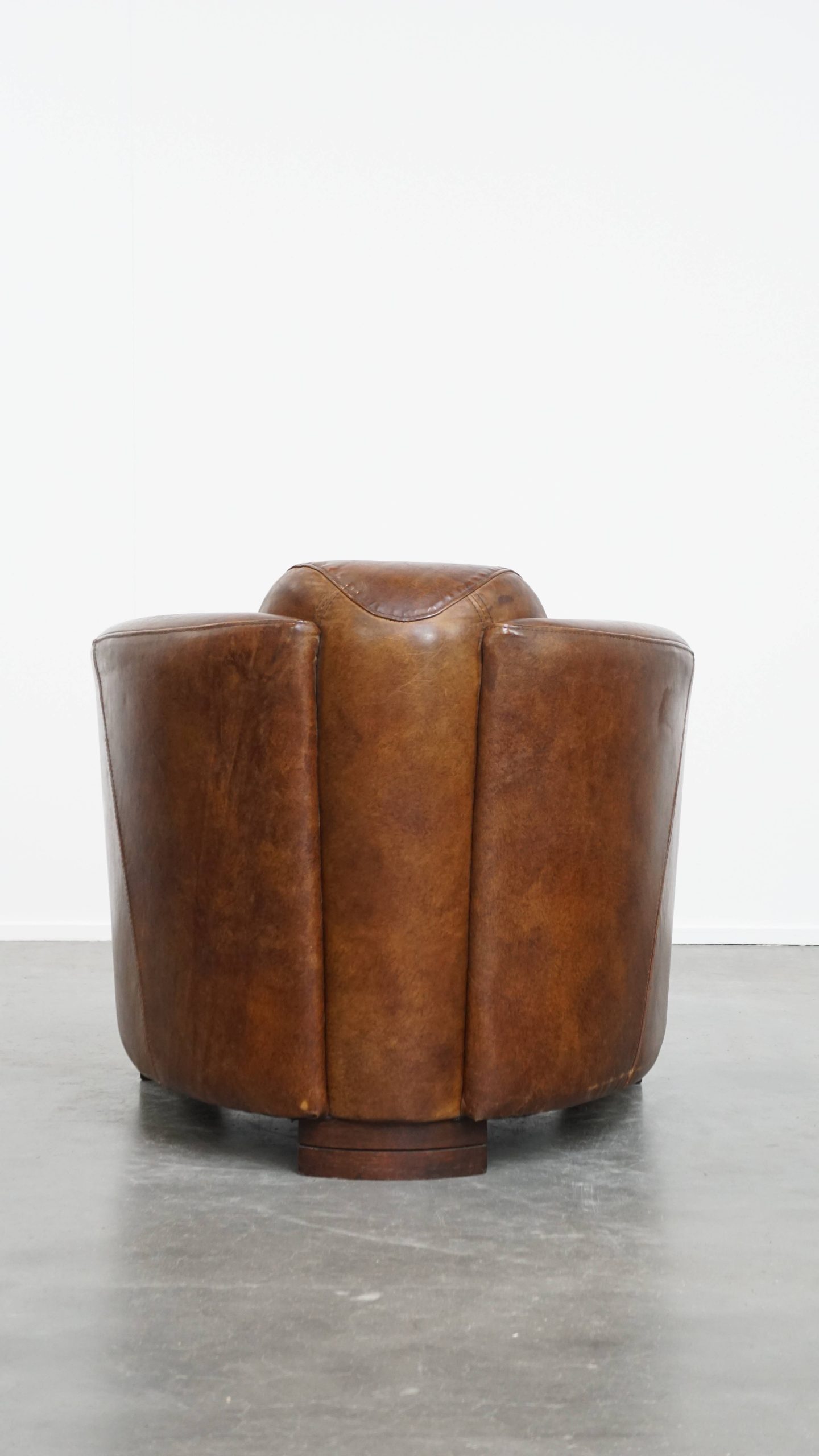 Comfortabele En Unieke Bruine Aviator Design Fauteuil Gemaakt Van Rundleer image 5