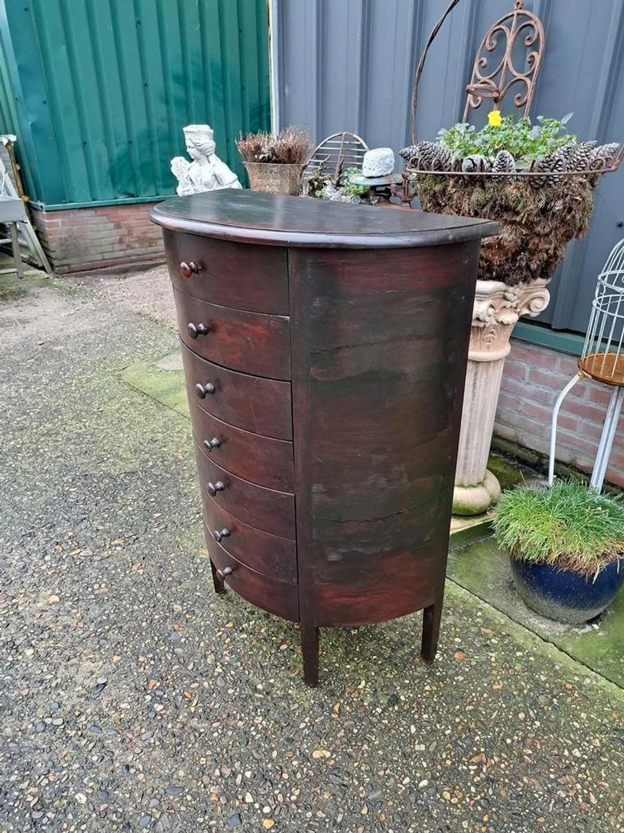 Koloniale Halve Maan Ladekast, Archiefkast, Apothekerskast A image 5