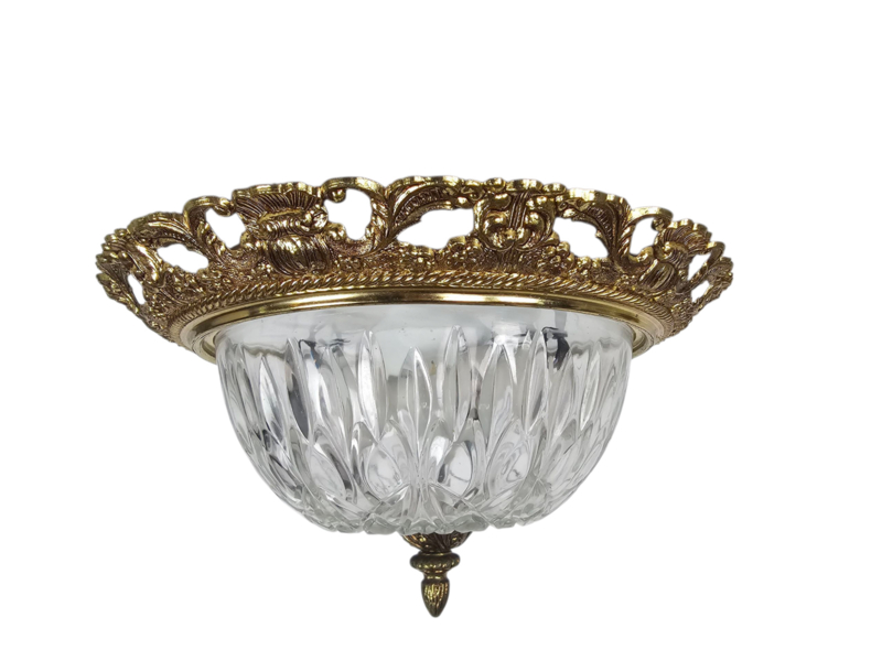 Massive - Hollywood Regency Stijl - Messing - Glas - 3e Kwart 20e Eeuw image 2