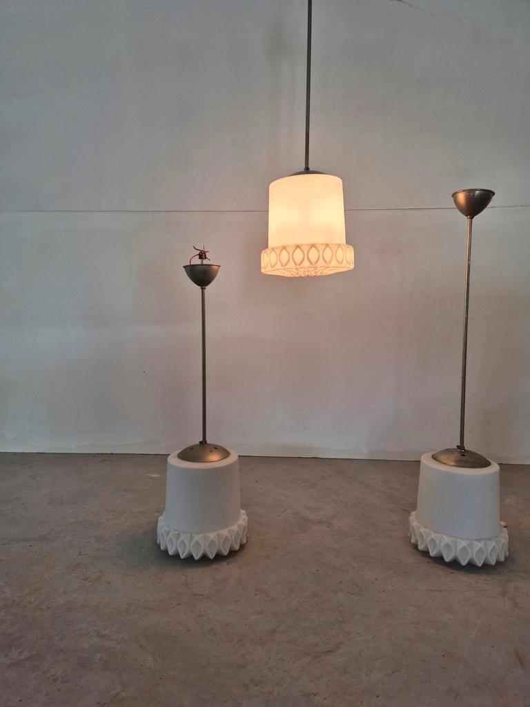 3 Peil & Putzler Hustadt Zonnebloem Vintage Opaline Hanglamp image 8