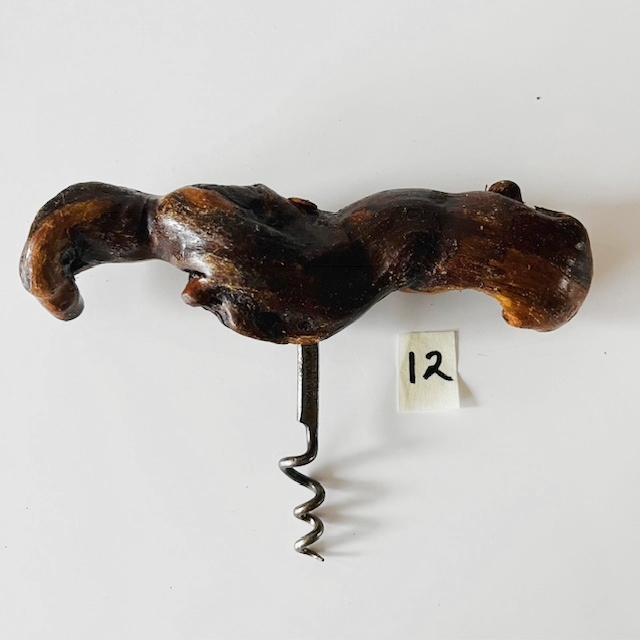 Antieke Franse Laurent Siret Kurkentrekker 12 Wortelhout Wijnstok 1920’s image 2