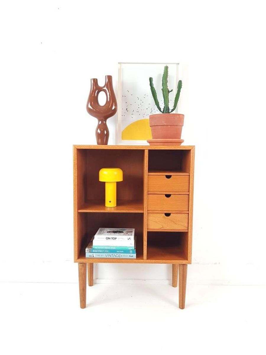 Vintage Teak Houten Kastje Laden Vakken Keuken image 2