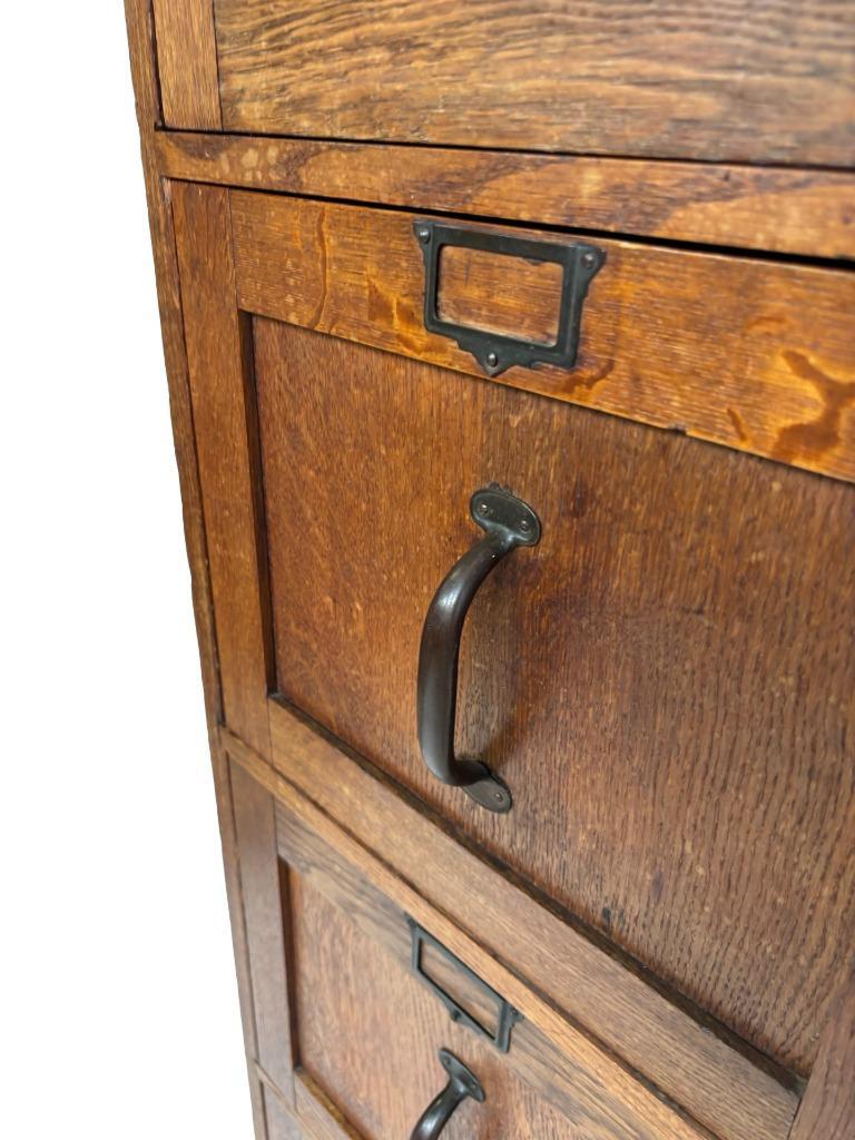 Antieke Oude Eiken Notariskast Eye Catcher Ladekast Jaren 30 image 20